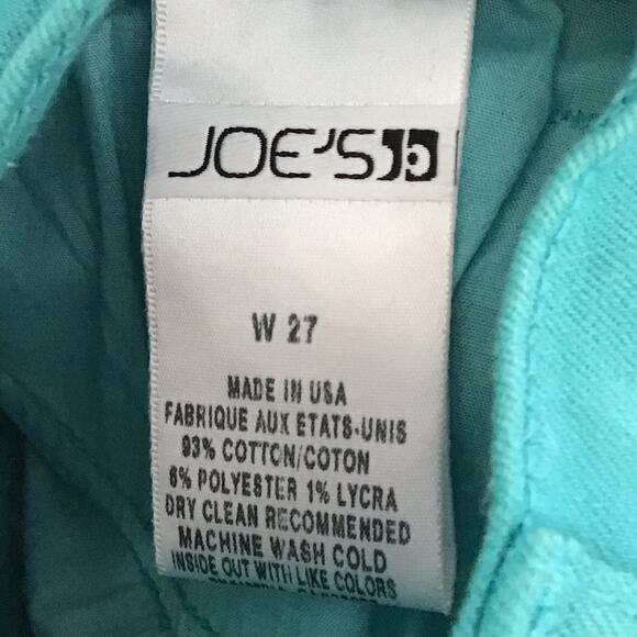 Joe's Jeans Denim Jean Mini Skirt Teal Aqua Turquoise Green Blue sz 4 27 - Picture 11 of 11